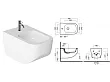 Hatria Next bidet podwieszany 56x36cm Y1F2