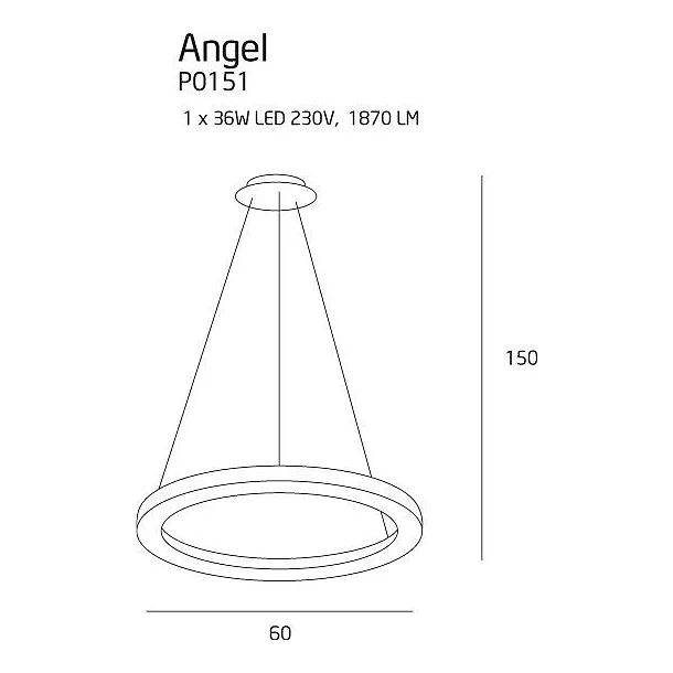 MaxLight Angel lampa wisząca P0151