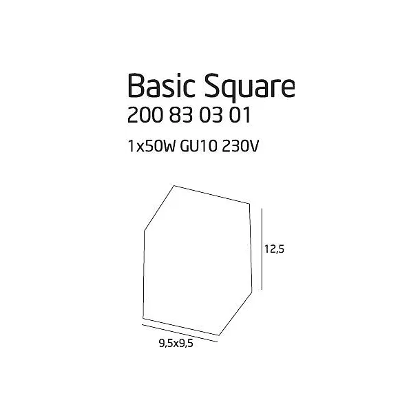 MAXLIGHT Basic Square Plafon czarny C0071/ 200830301