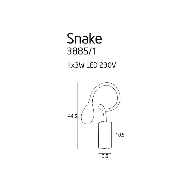 MAXLIGHT Snake Kinkiet 3885/1