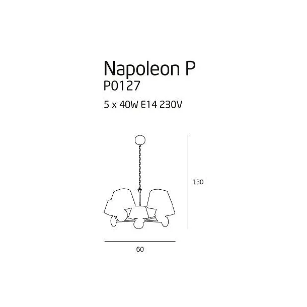 MAXLIGHT Napoleon lampa wisząca P0127