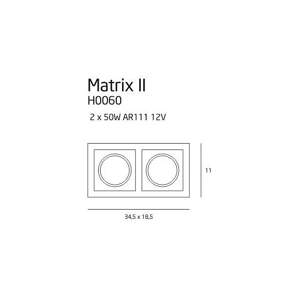 MAXLIGHT Matrix II oprawa halogenowa biała H0060