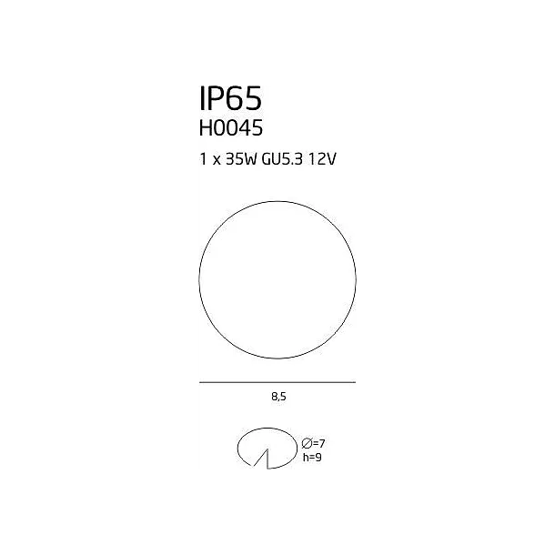 MAXLIGHT AQUA oprawa halogenowa chrom IP65 H0045