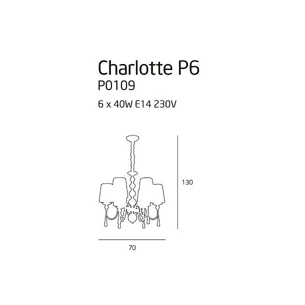 MAXLIGHT Charlotte lampa wisząca mała P0109