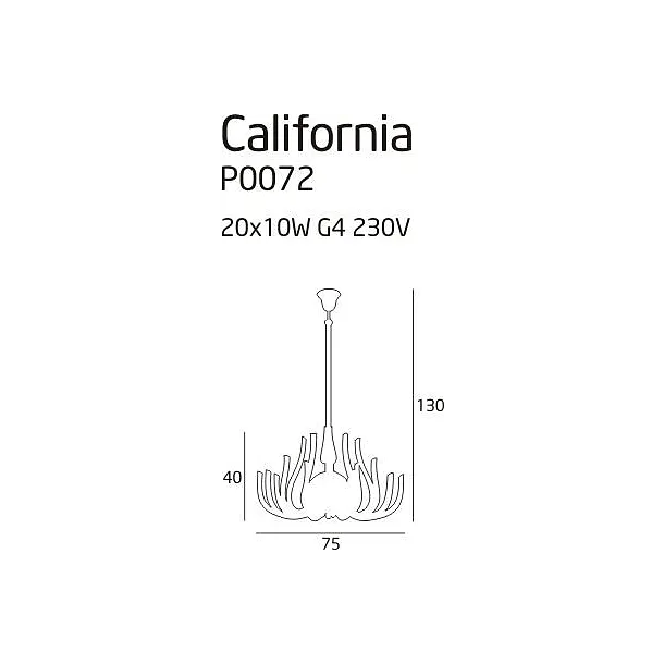 MAXLIGHT California Lampa wisząca P0072