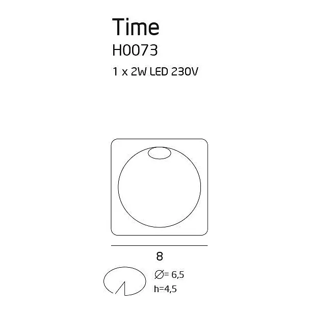 MAXLIGHT Time oprawa schodowa kwadratowa IP54 H0073