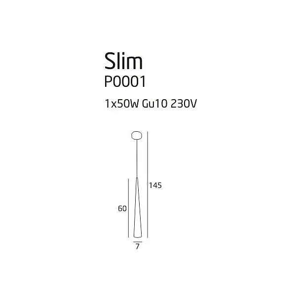 MAXLIGHT LAMPA WISZĄCA P0001 SLIM WHITE