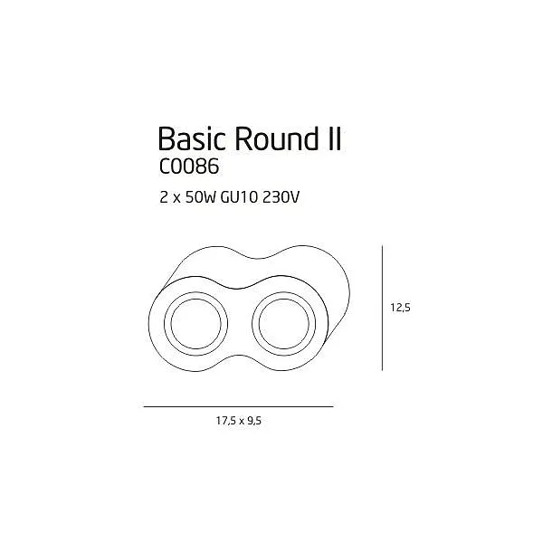 MAXLIGHT Basic Round II lampa sufitowa/plafon czarny C0086