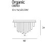 Plafon Organic Copper 33x1 Ściemnialny od Maxlight