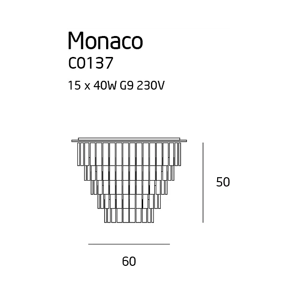 MAXLIGHT Monaco plafon duży C0137