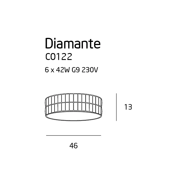 MAXLIGHT Diamante plafon duży C0122