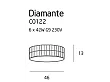 Plafon Diamante 43 cm od Maxlight