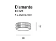 Plafon Diamante 38 cm od Maxlight
