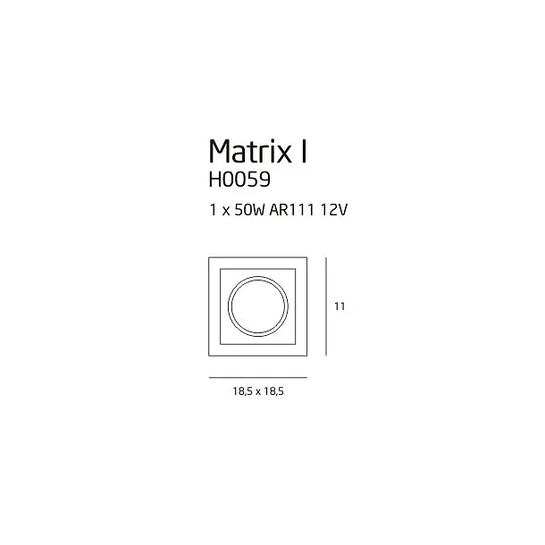 MAXLIGHT Matrix I oprawa halogenowa biała H0059