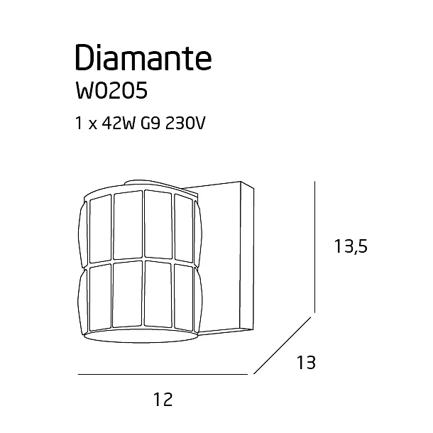 Kinkiet Diamante I od Maxlight