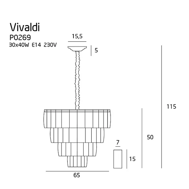 MAXLIGHT Vivaldi lampa wisząca P0269