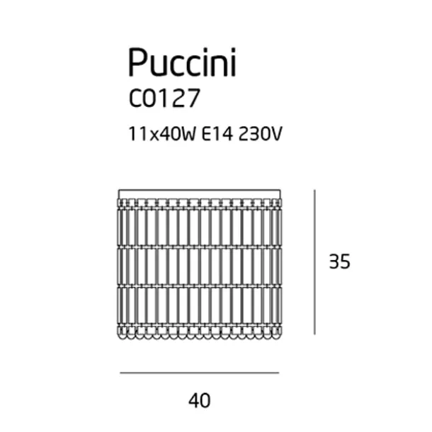 Plafon Puccini 40x35 cm od Maxlight