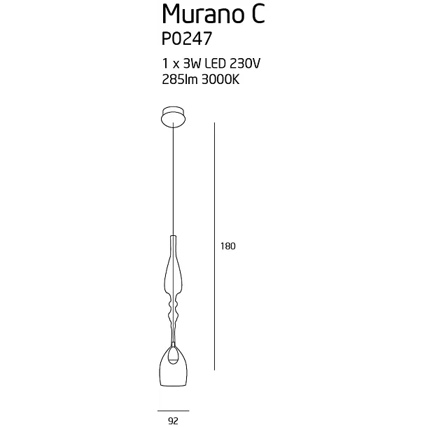 MAXLIGHT Murano C lampa wisząca P0247