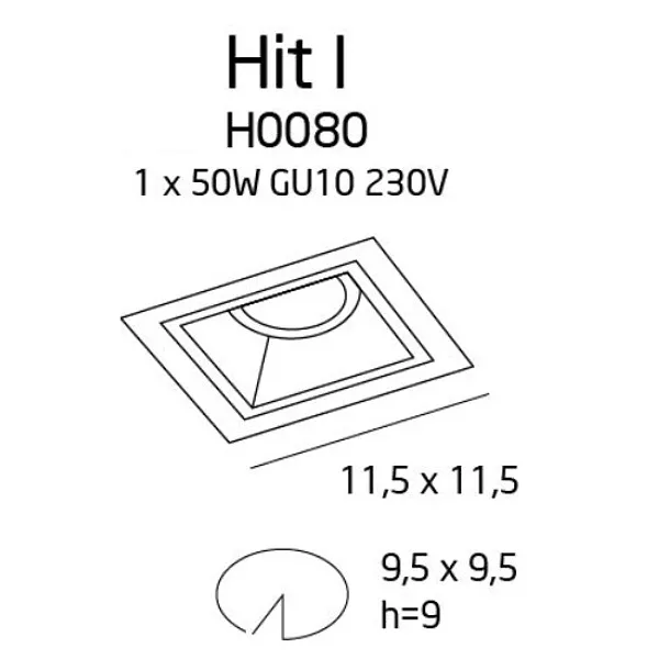 MAXLIGHT Hit I oprawa podtynkowa H0080