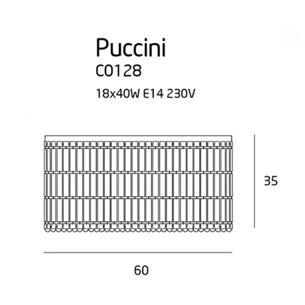Plafon Puccini60x35 cm od Maxlight