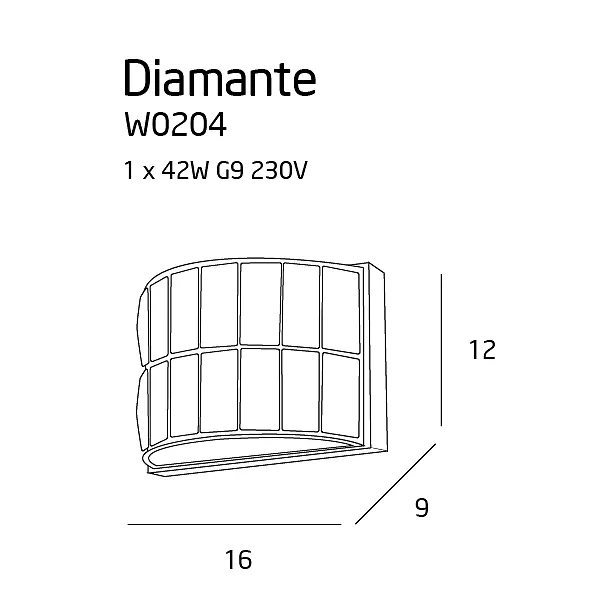 MAXLIGHT Diamante II kinkiet W0204