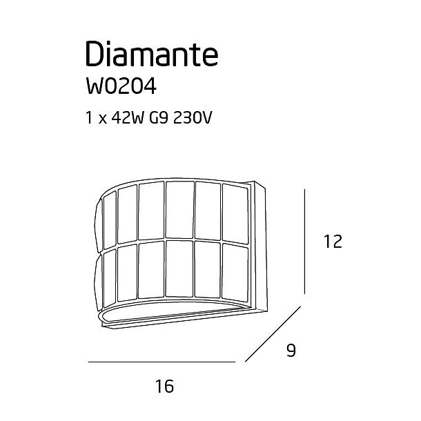 Kinkiet  Diamante II od Maxlight