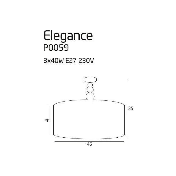 MAXLIGHT Elegance plafon białyP0059
