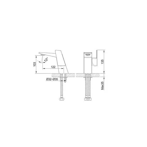 MOBI Mirage bateria umywalkowa 411470CA