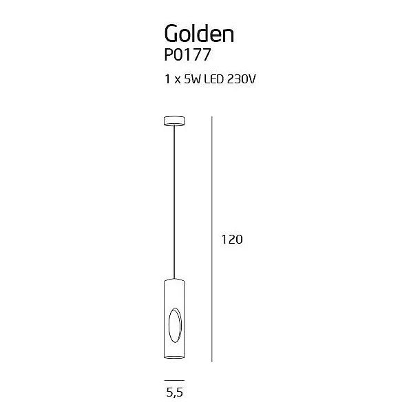 MAXLIGHT Golden lampa wisząca biała P0177