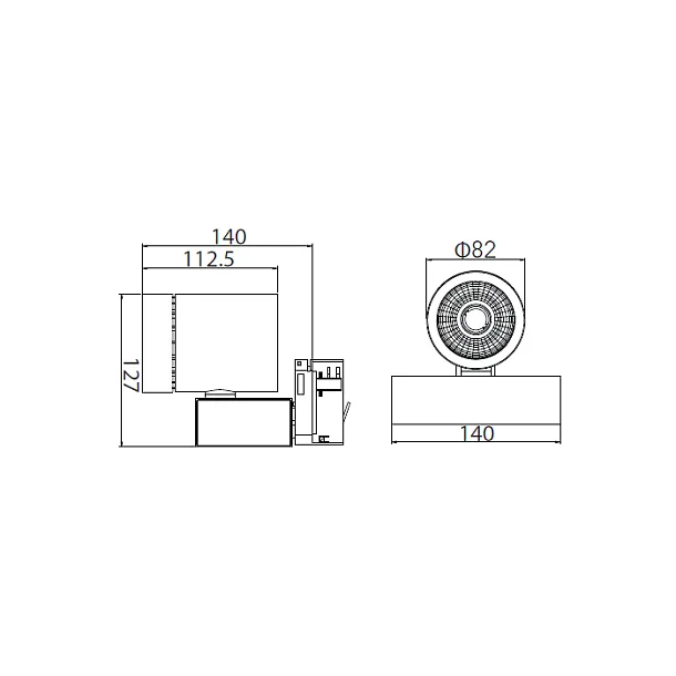 DOBAC INFERO HORI WHITE 20W 15°  MHT8818-WH-15