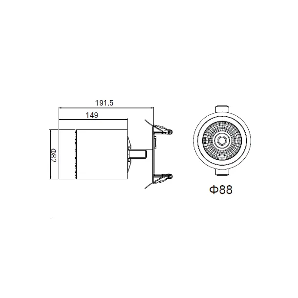 DOBAC JUVENIS RECESSED WHITE 30W 30°  KT6951-WH-27