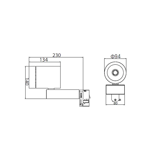 DOBAC INFERO VERTI BLACK 30W 24°  MHT8821-BK-27