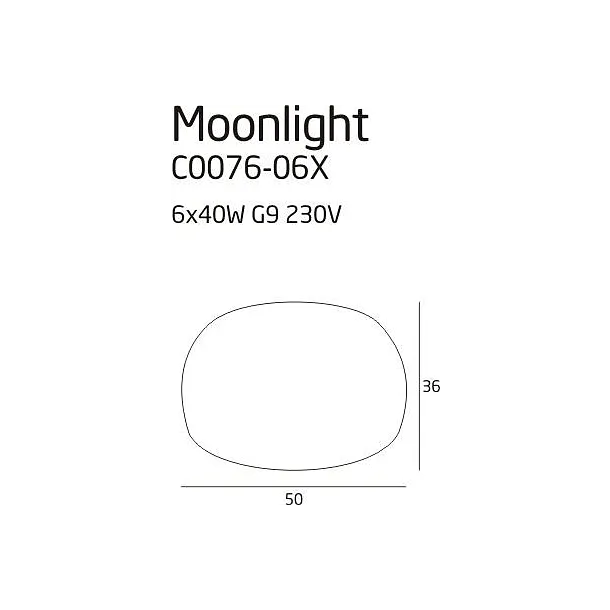 MAXLIGHT Moonlight plafon grey C0076-06X