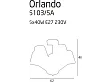 MAXLIGHT Orlando 5 Lampa wisząca czarna/satyna 5103/5A BK/NM