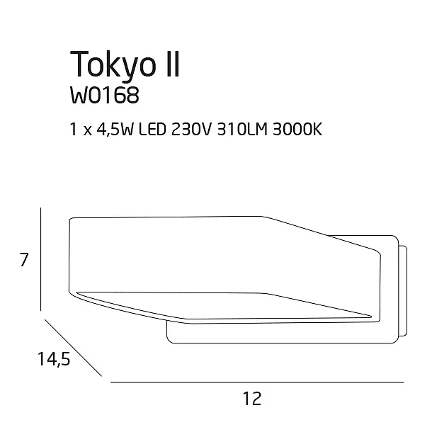 MAXLIGHT Tokyo II kinkiet biały W0168