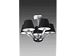MAXLIGHT Orlando 5 Lampa wisząca czarna/satyna 5103/5A BK/NM