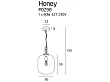 MAXLIGHT Honey Smoky lampa wisząca P0298