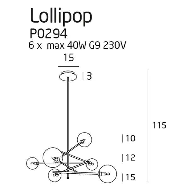 Lampa Wisząca Lollipop od Maxlight