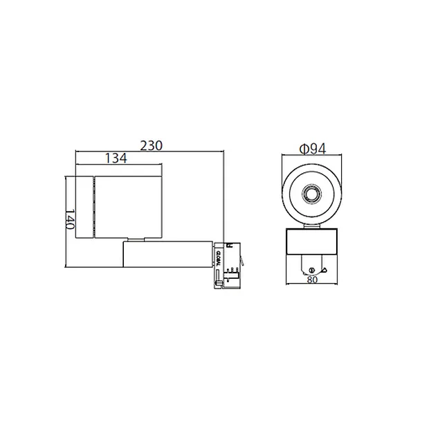 DOBAC INFERO VERTI BLACK 30W 40° MHT8821-BK