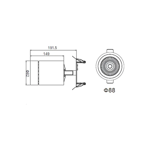 DOBAC JUVENIS RECESSED BLACK 30W 30°