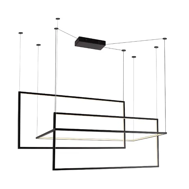 Lampa Wisząca  Geometric Czarna Ściemnialna od Maxlight