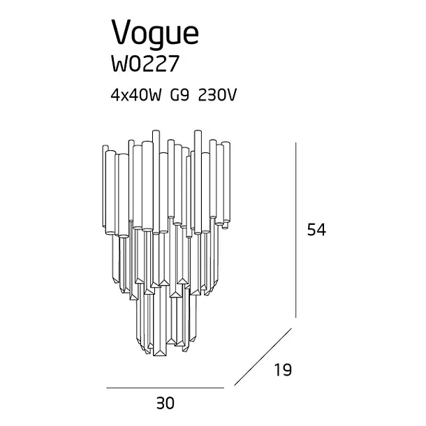 MAXLIGHT Vouge Kinkiet W0227