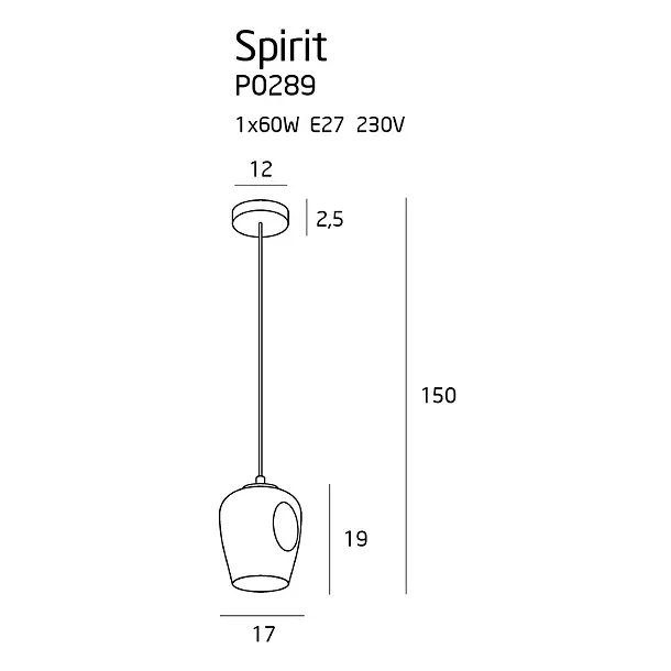 MAXLIGHT SPIRIT lampa wiszaca P0289