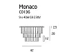 Plafon Monaco Chrom Ø42 cm od Maxlight