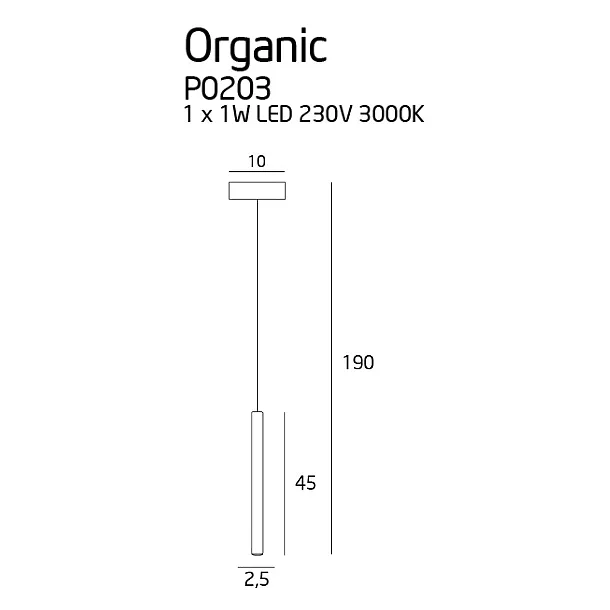 Lampa Wisząca Organic I Black od Maxlight