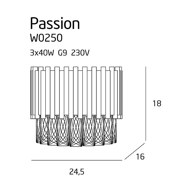 MAXLIGHT W0250 KINKIET PASSION