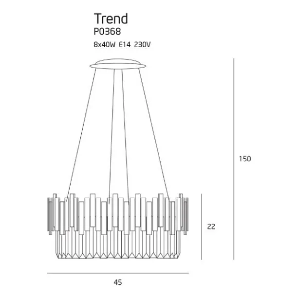 MAXLIGHT Trend lampa wisząca P0368