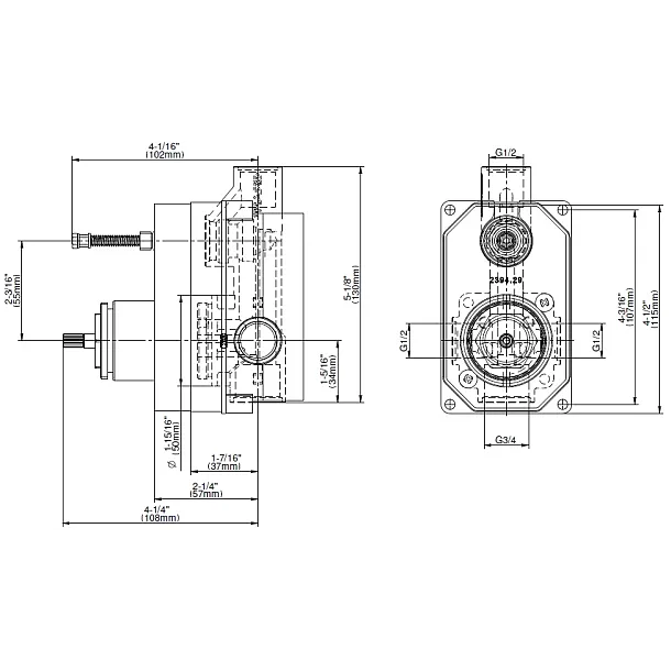 Graff Vintage element wewnętrzny baterii prysznicowej E-7057