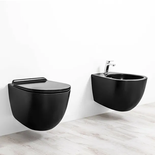 Simas Vignoni bidet podwieszany 56x36,5cm VI19 Nero mat