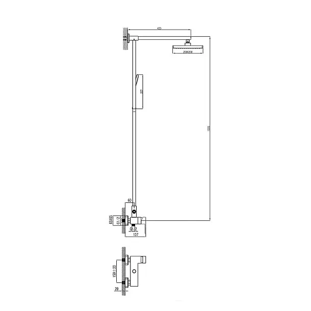 MOBI Next zestaw natryskowy VM33447CH